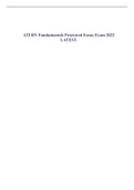 ATI RN Fundamentals Proctored Focus Exam 2022.