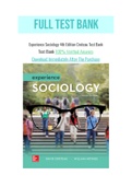 Experience Sociology 4th Edition Croteau Test Bank