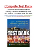 Community and Problem Oriented Policing Effectively Addressing Crime and Disorder 7th Edition Peak Test Bank