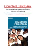 Community Psychology 6th Edition Moritsugu Test Bank