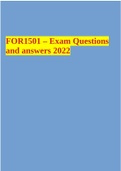 FOR1501 – Exam Questions and answers 2022