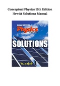 Conceptual Physics 12th Edition Hewitt Solutions Manual