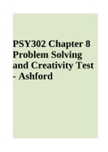 PSY302 Exam Chapter 8 Problem Solving and Creativity Test - Ashford