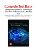 Strategic Management of Technological Innovation 6th Edition SCHILLING Test Bank
