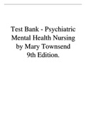Psychiatric Mental Health Nursing by Mary Townsend 9th Edition Test Bank 