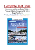 Empowerment Series Social Welfare Policy and Social Programs 4th Edition Segal Test Bank