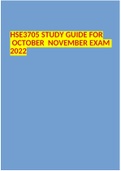 HSE3705 STUDY GUIDE FOR OCTOBER NOVEMBER EXAM 2022