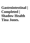 NR 509 / NR509 Gastrointestinal | Completed | Shadow Health Tina Jones