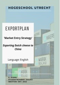 Exportplan (English) Netherlands- China - Market Entry Strategy - Succeeded 2022 - complete exportplan example
