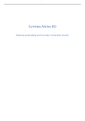 Samenvatting  (van de papers, lecutures en tutorials) Business Sustainability And Innovation (GEO3-2122)