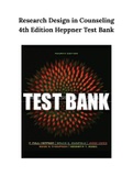 Research Design in Counseling 4th Edition Heppner Test Bank