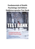 Fundamentals of Health Psychology 2nd Edition Hadjistavropoulos Test Bank