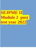 SEJPME II Module 2 post test year 2022