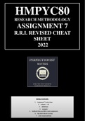 HMPYC80 Assigment 9 R.R.I REVISED CHEAT SHEET 