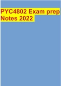 PYC4802 Exam prep Notes 2022