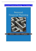 Personal Financial Planning, 13e Gitman TB TestBank