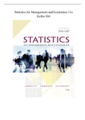 Statistics for Management and Economics 11e Keller SM TestBank
