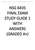 NSG 6435 FINAL EXAM STUDY GUIDE 1 WITH ANSWERS (graded A+)