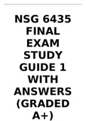 NSG 6435 FINAL EXAM STUDY GUIDE 1 WITH ANSWERS (graded A+)