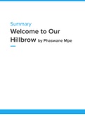 Welcome to Our Hillbrow Summary