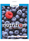 Nutrition Concepts & Controversies 15th Edition Sizer Whitney Test Bank