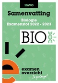 Samenvatting Biologie Examen HAVO 2023 (bezemexamen)