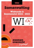 Samenvatting Wiskunde A Examen VWO 2023