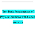 Test Bank Fundamentals of  Physics Questions