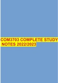 COM3703 COMPLETE STUDYNOTES 2022/2023