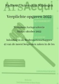 Verplichte opgaven jurisprudentie  2022 - 41 belangrijke zaken die je moet kennen - Radbout Nijmegen