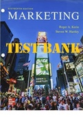 TEST BANK for Marketing 16th Edition  by Roger Kerin, Steven Hartley & William Rudelius  Chapter 1-22. 2298 Pages.