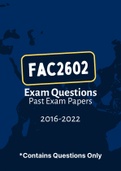 FAC2602 - Exam Questions PACK (2016-2022)