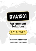 DVA1501 - Assignment Tut202 Letters with Solutions (2019-2022) (Questions & Answers)