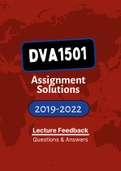DVA1501 - Tutorial Letters 202 (Merged)  (2019-2022) (Questions&Answers)