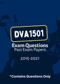 DVA1501 - Previous Question Papers (2015-2021)