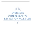 Exam (elaborations) NURSING Med Surg 2 / SAUNDERS COMPREHENSIVE RE Saunders Comprehensive Review 