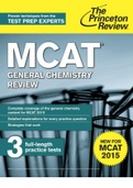 MCAT GENERAL CHEMISTRY CONTENTS REVIEW