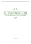 Samenvatting self-study module PRINCE2