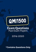 QMI1500 - Previous Question Papers (2014-2020)