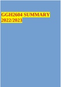 GGH2604 SUMMARY 2022/2023