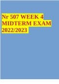 Nr 507 WEEK 4 MIDTERM EXAM 2022/2023 