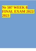 Nr 507 WEEK 8 FINAL EXAM 2022/ 2023