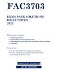 FAC3703 - PAST EXAM PACK SOLUTIONS & BRIEF NOTES - 2022