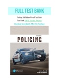 Policing 3rd Edition Worrall Test Bank with Question and Answers, From Chapter 1 to 13  