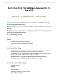 Samenvatting H1 t/m H10  Basisboek marketingcommunicatie, ISBN: 9789046905227  Marketingcommunicatie