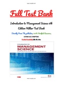 Introduction to Management Science 6th Edition Hillier Test Bank