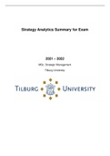 Strategy Analytics Summary for Exam - MSc. Strategic Management