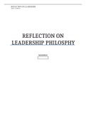  REFLECTION ON  LEADERSHIP PHILOSPHY