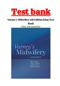 Varney’s Midwifery 6th Edition King Test Bank |GUIDE A+| ISBN-13: 9781284160215