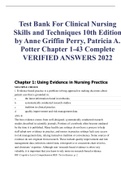 Test Bank For Clinical Nursing Skills and Techniques 10th Edition by Anne Griffin Perry, Patricia A. Potter Chapter 1-43 Complete VERIFIED ANSWERS 2022